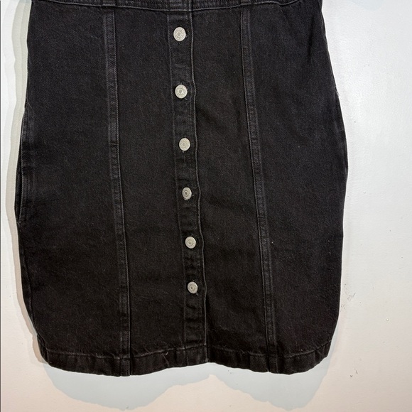 LEVI'S RHODE DENIM MINI DRESS BLACK  size small - Picture 7 of 14